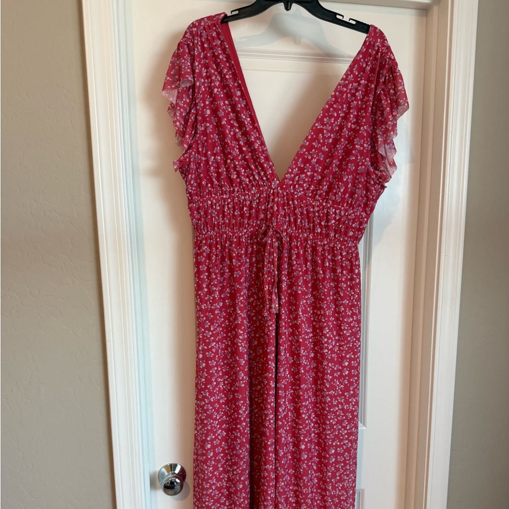 Floral Pink Maxi Dress